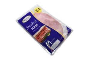 Smoked Ham without added water. Weight of 100g